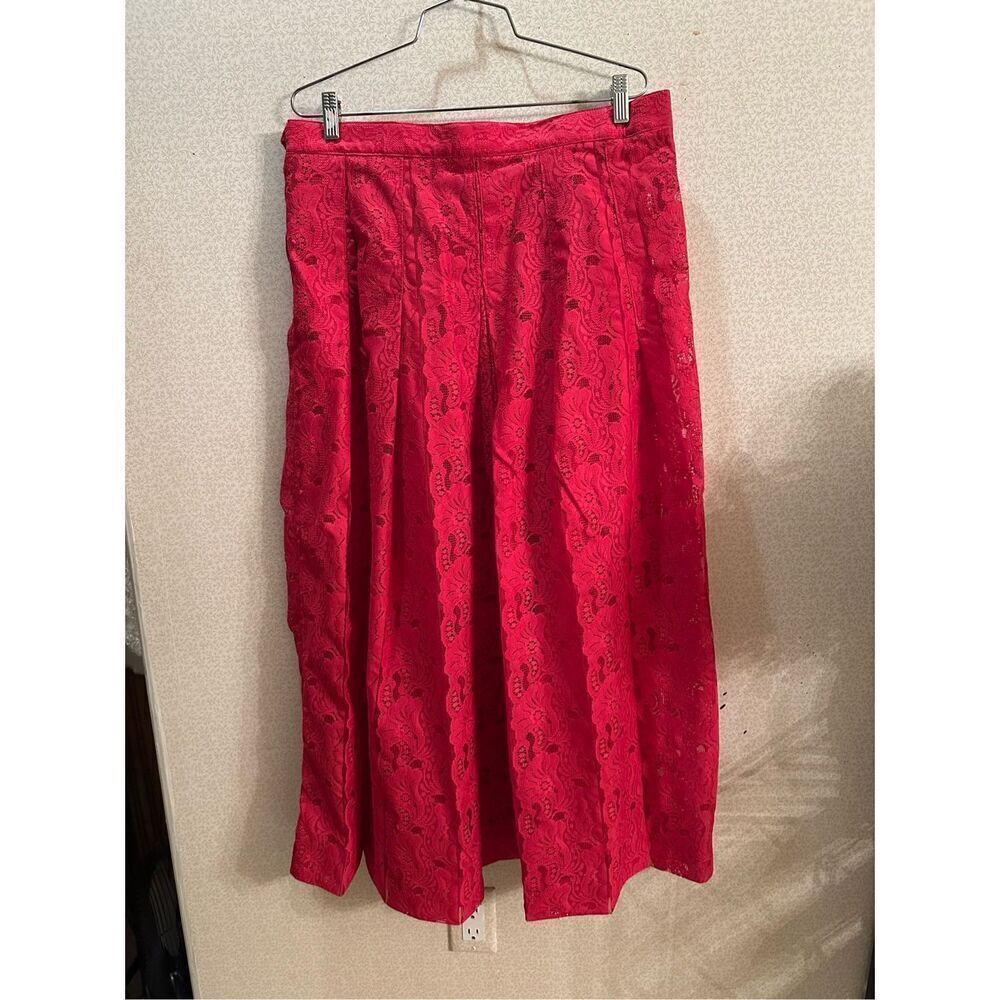 Vintage red lace skirt